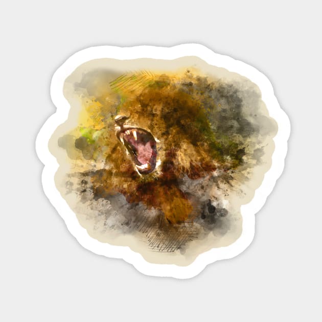 Watercolor Roar Sticker by karlosmaldonado